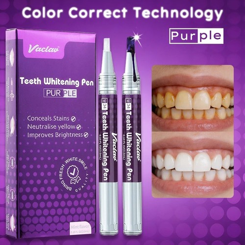 Purple teeth whitening - teeth,